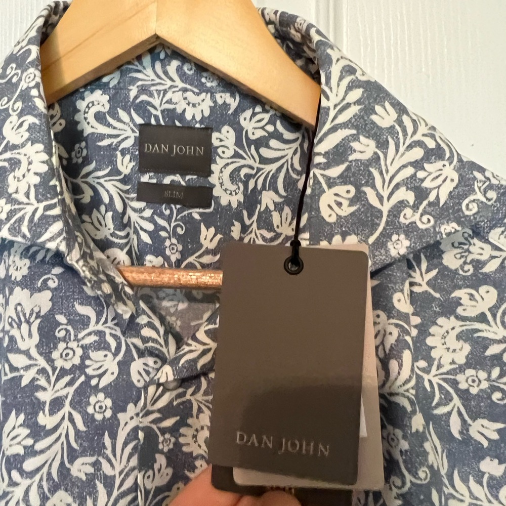 Dan John 🇮🇹 All Over Liberty Print shirt - Size M / 41EU snap buttons